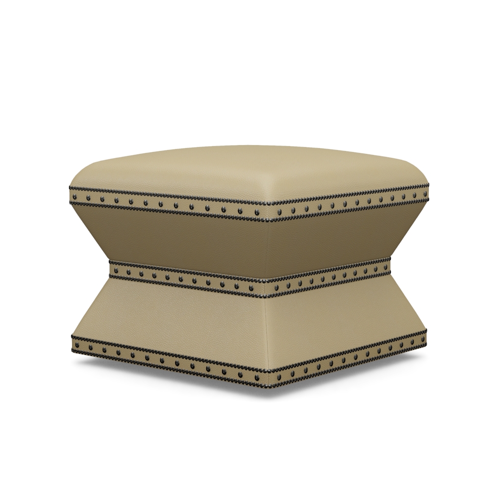 Wheatley Leather Ottoman – View at 340°