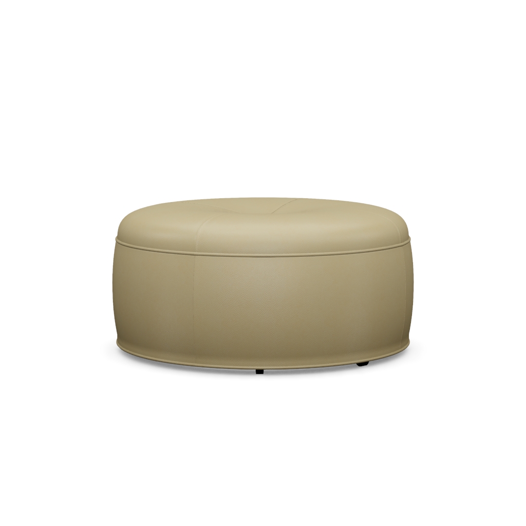 Reid Leather Ottoman – View at 10°