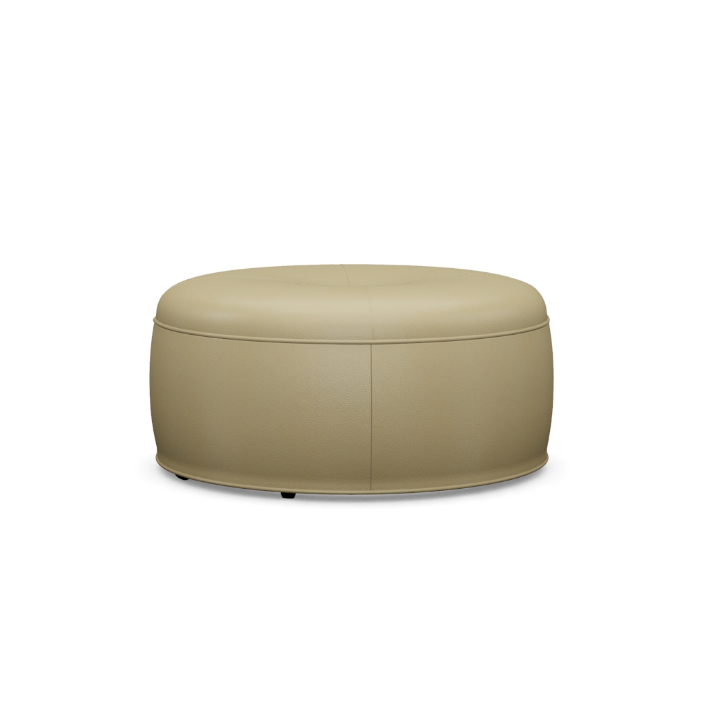 Reid Leather Ottoman – View at 250°