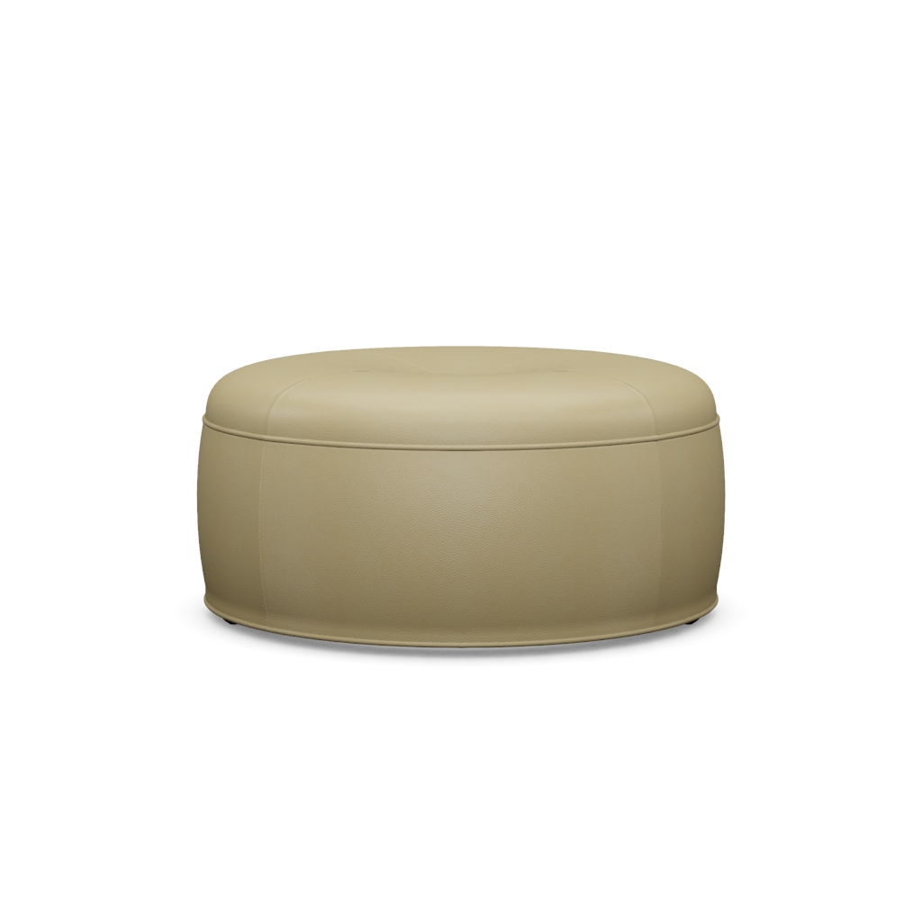 Reid Leather Ottoman – View at 300°