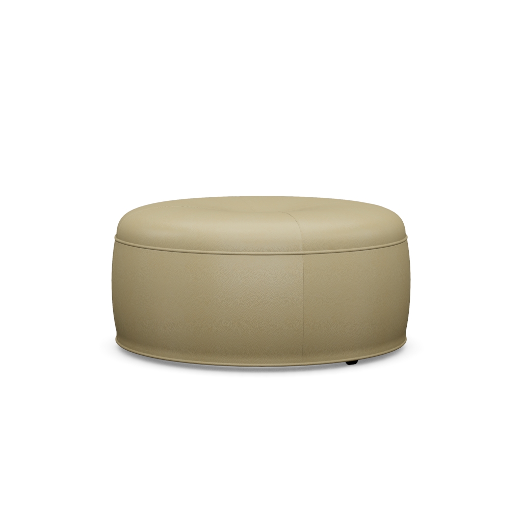 Reid Leather Ottoman – View at 330°