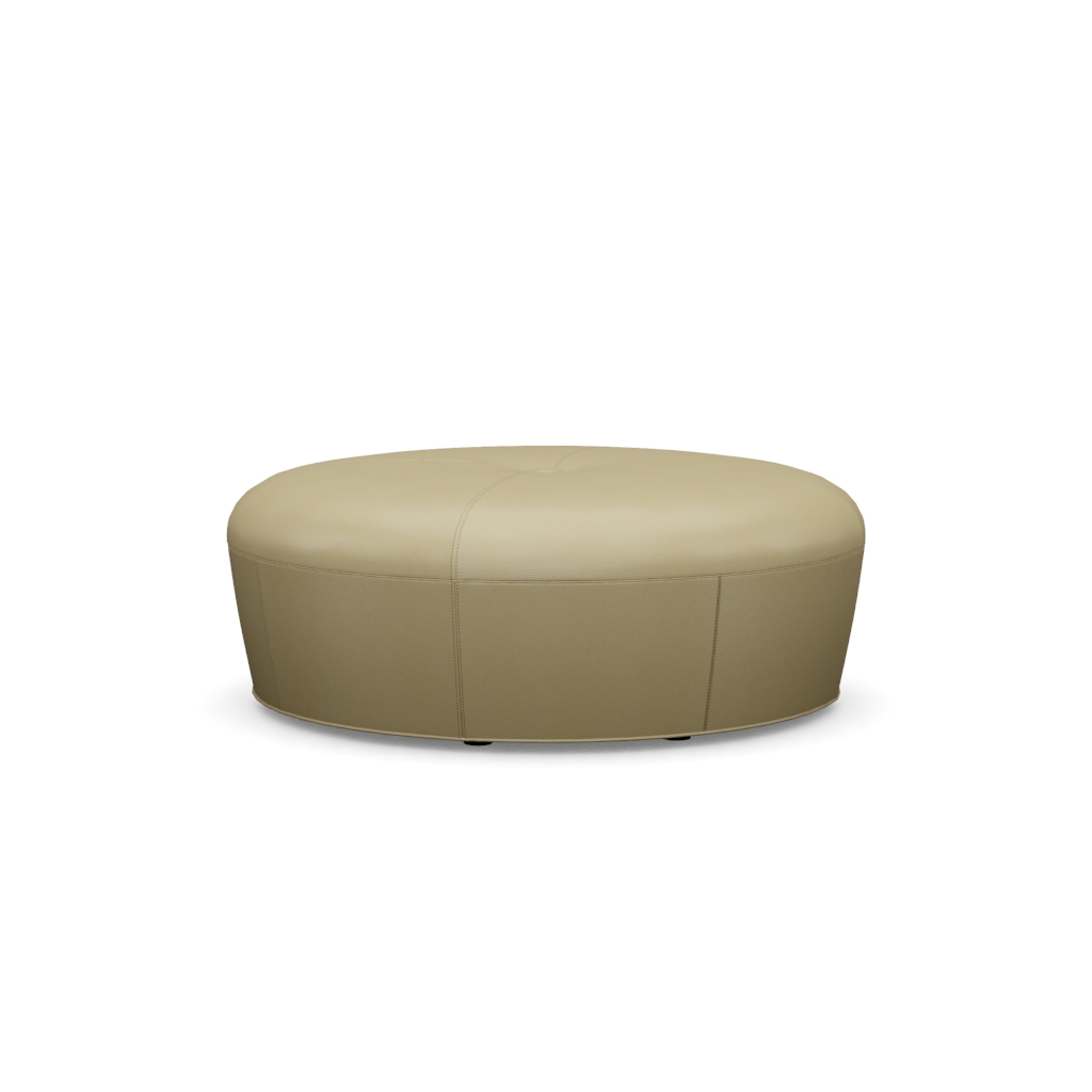 Claudia Leather Cocktail Ottoman – View at 0°