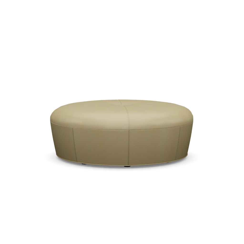 Claudia Leather Cocktail Ottoman – View at 250°