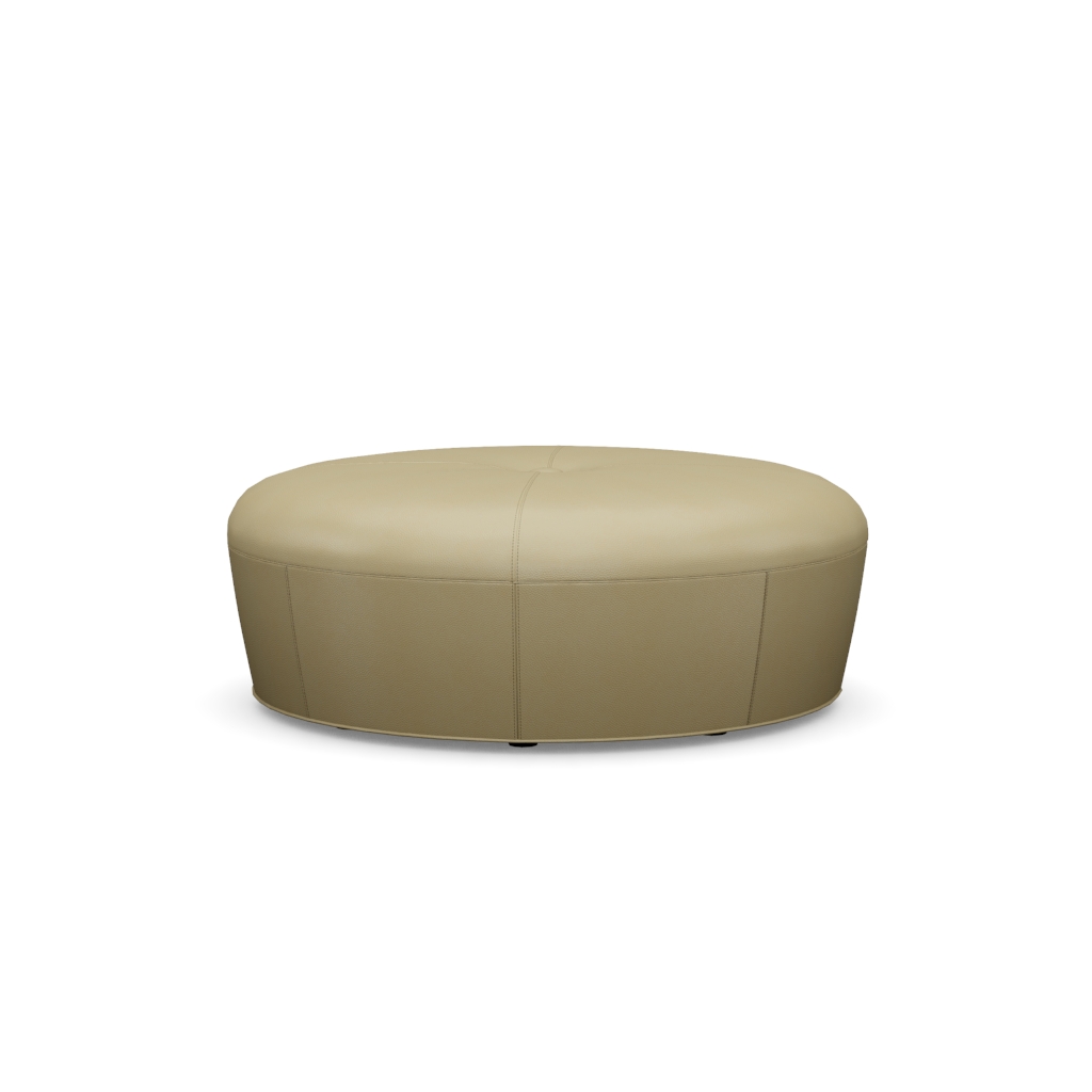 Claudia Leather Cocktail Ottoman – View at 350°