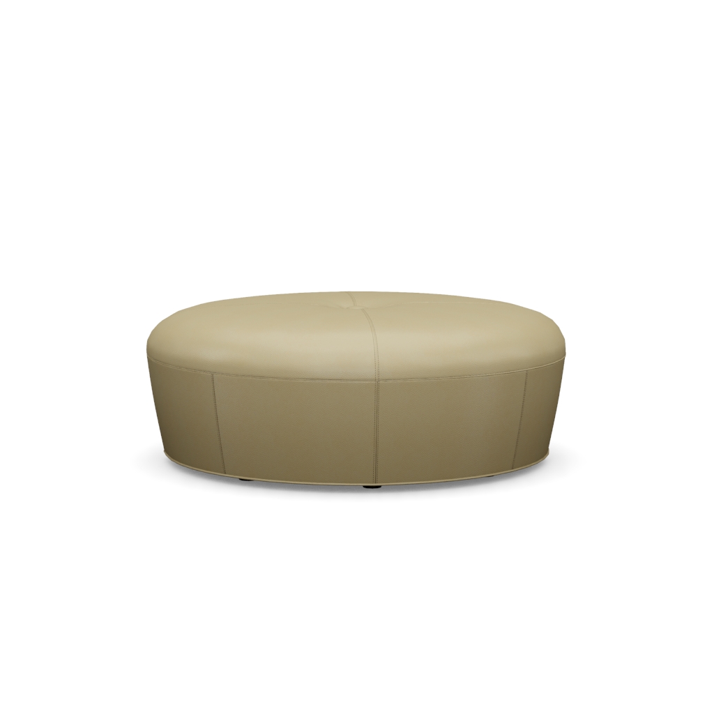 Claudia Leather Cocktail Ottoman – View at 70°