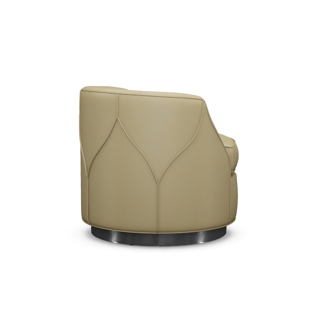 Robertson Leather Swivel Chair – View at 270°