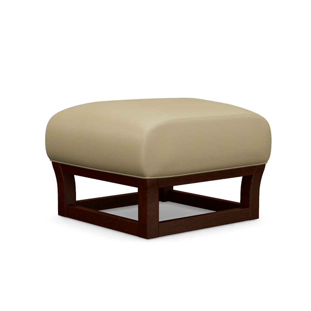 Fusion Leather Ottoman – View at 260°