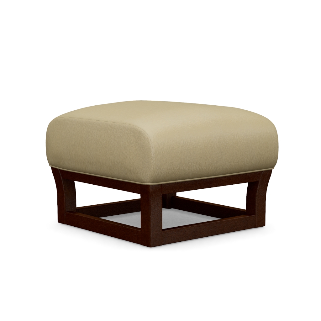 Fusion Leather Ottoman – View at 350°