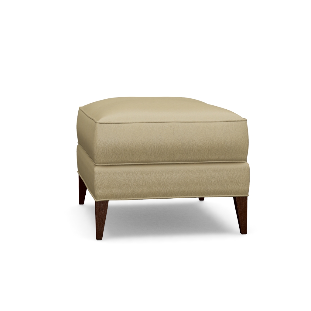 Coconut Grove Leather Ottoman – View at 110°