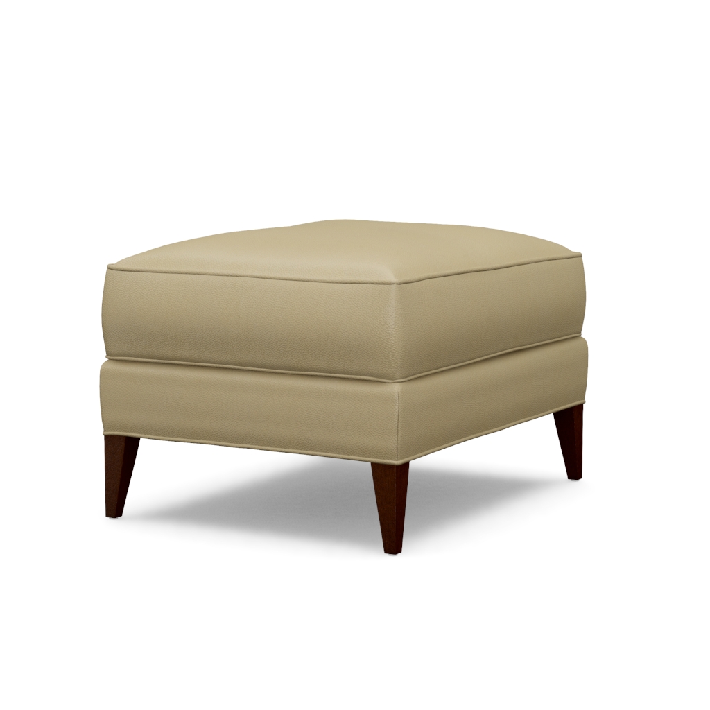Coconut Grove Leather Ottoman – View at 150°