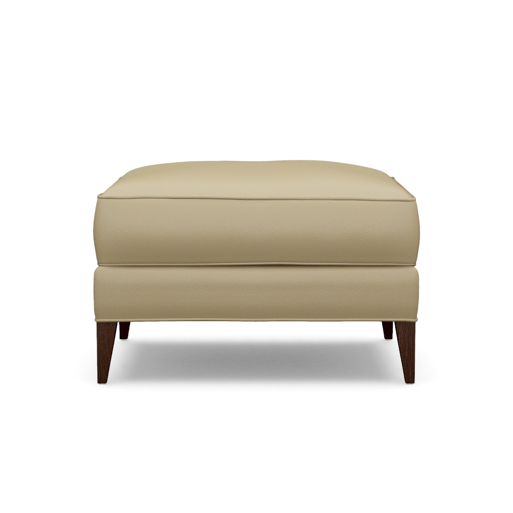 Coconut Grove Leather Ottoman – View at 210°