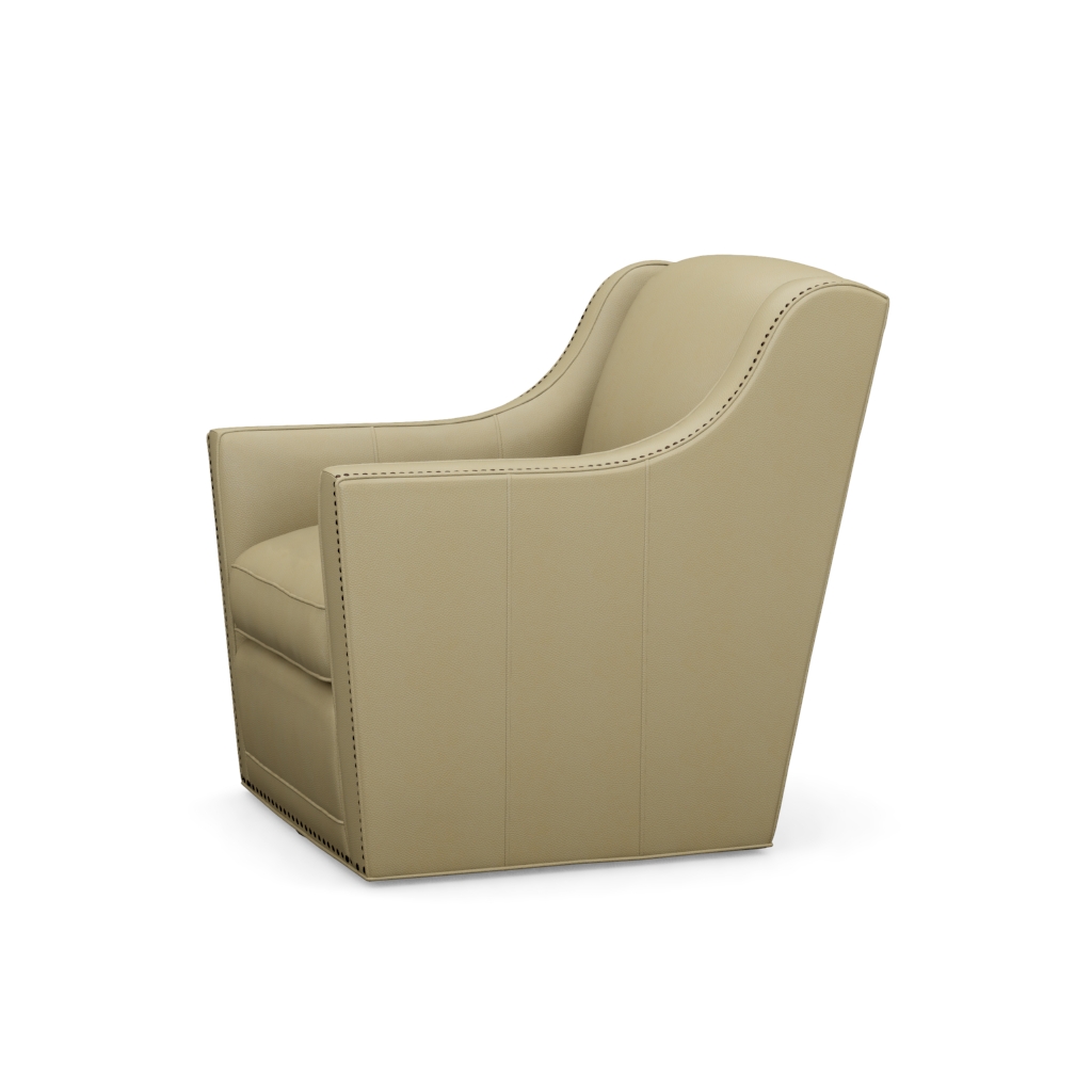 Hayward Leather Swivel Chair – View at 100°