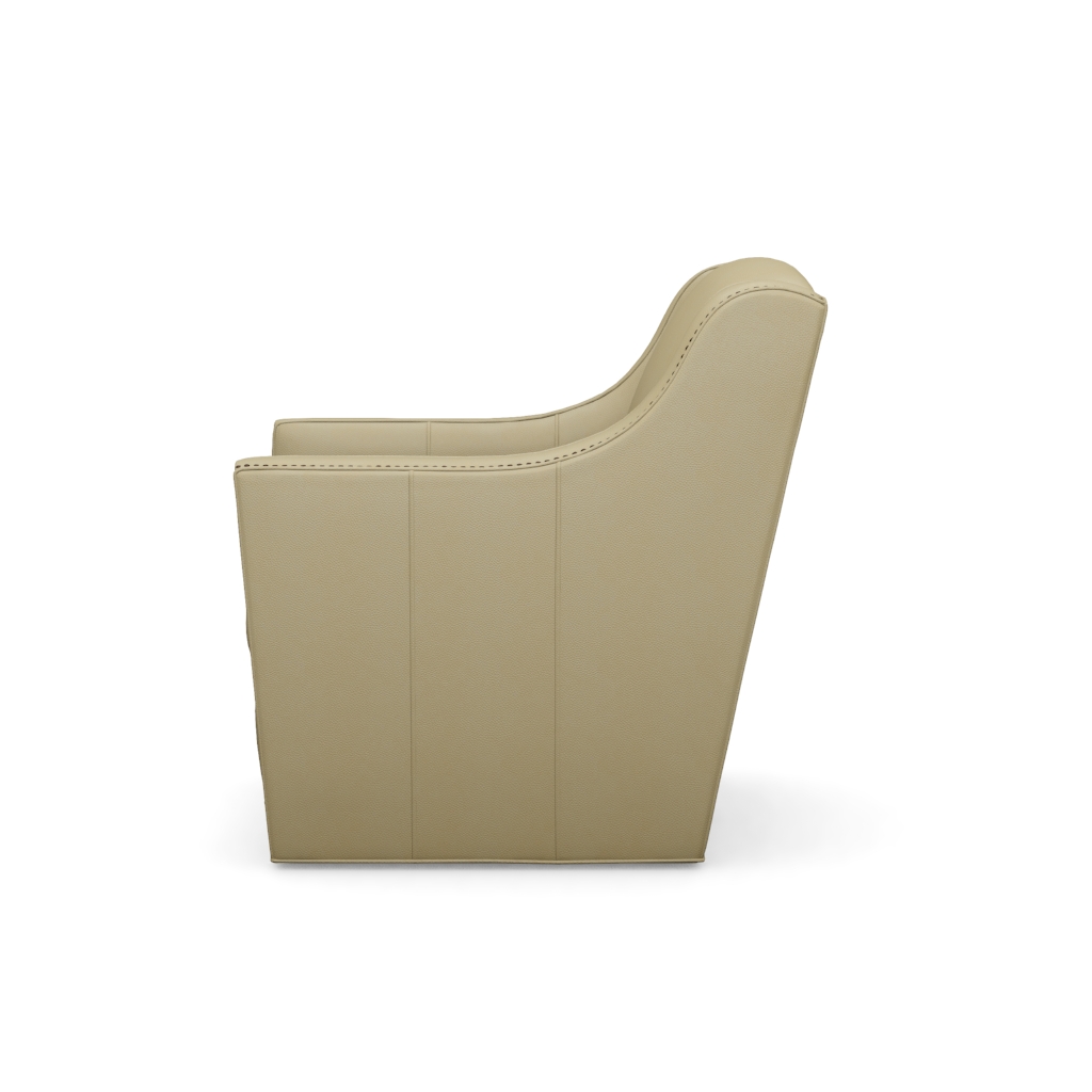 Hayward Leather Swivel Chair – View at 120°