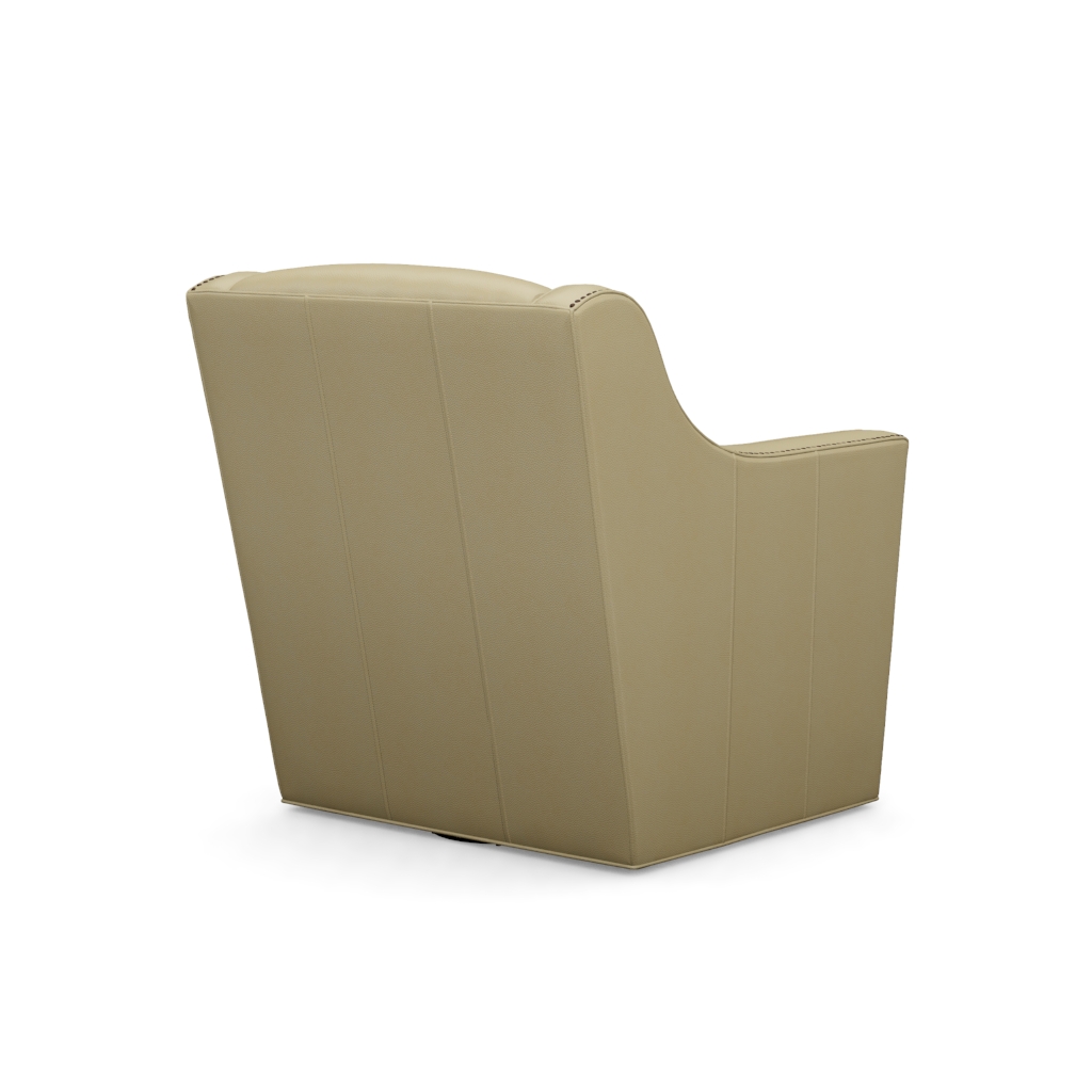 Hayward Leather Swivel Chair – View at 250°