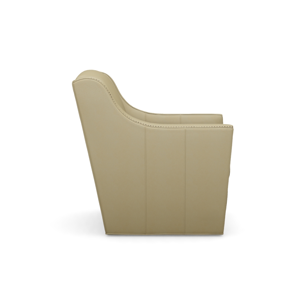 Hayward Leather Swivel Chair – View at 300°