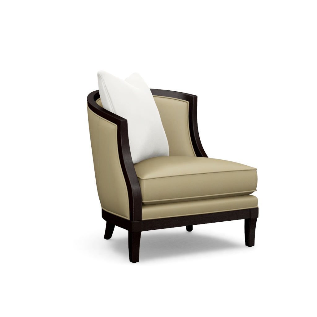 Garland Left Arm Facing Leather Chair – View at 0°