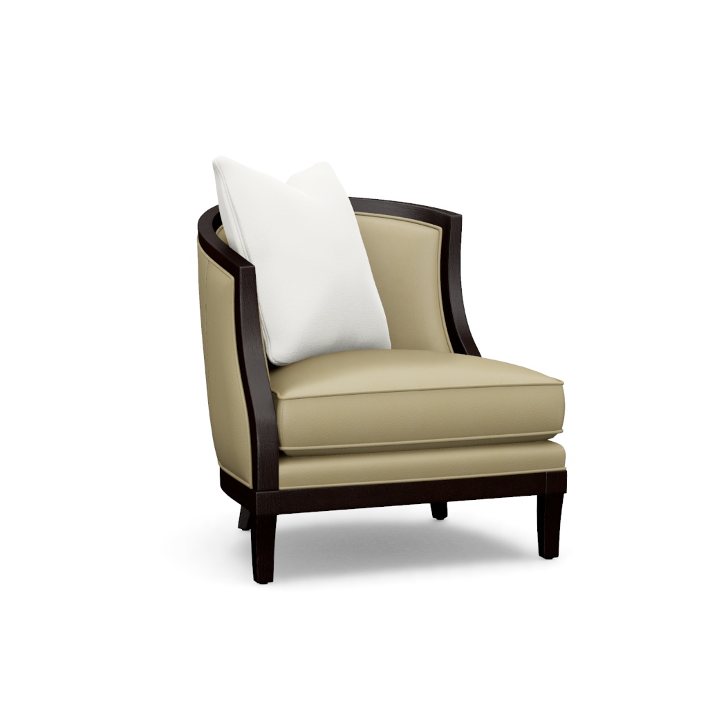 Garland Left Arm Facing Leather Chair – View at 10°