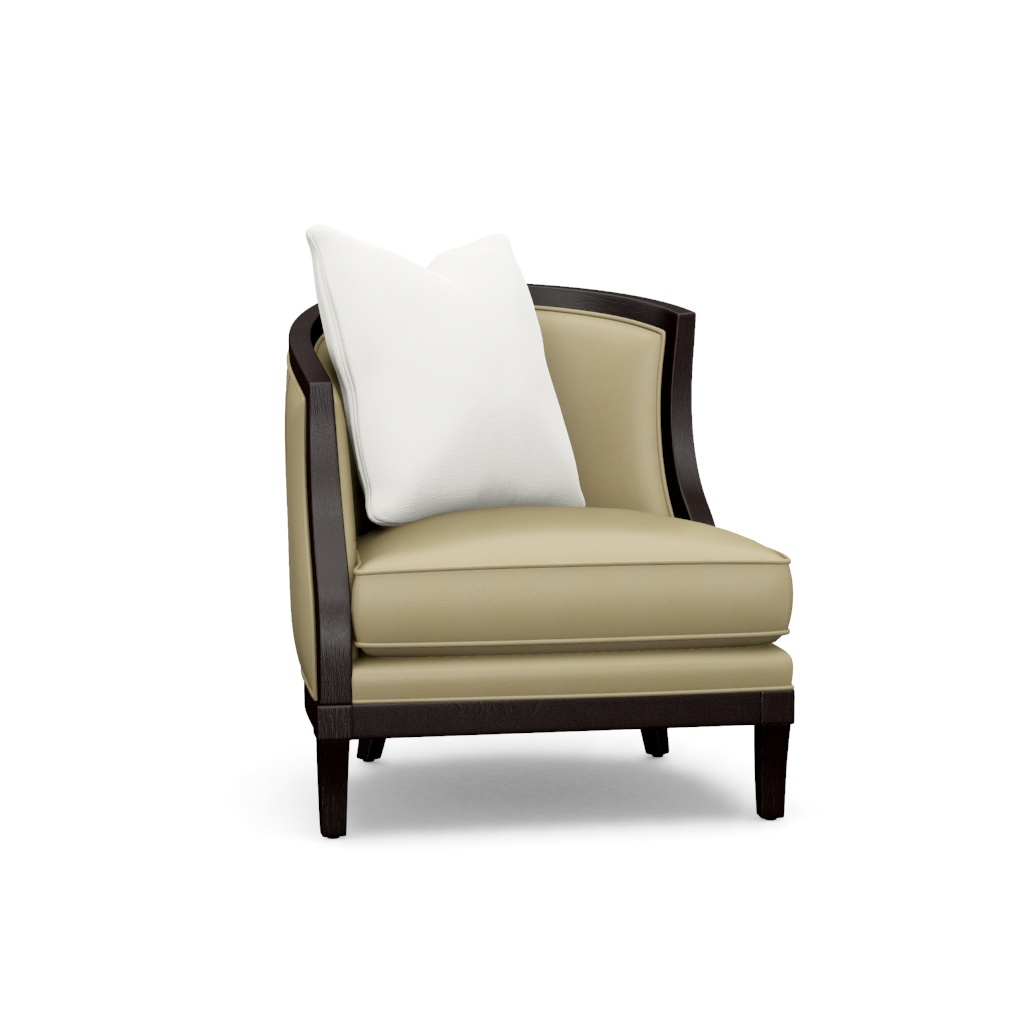 Garland Left Arm Facing Leather Chair – View at 20°