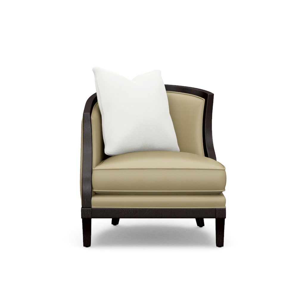 Garland Left Arm Facing Leather Chair – View at 30°