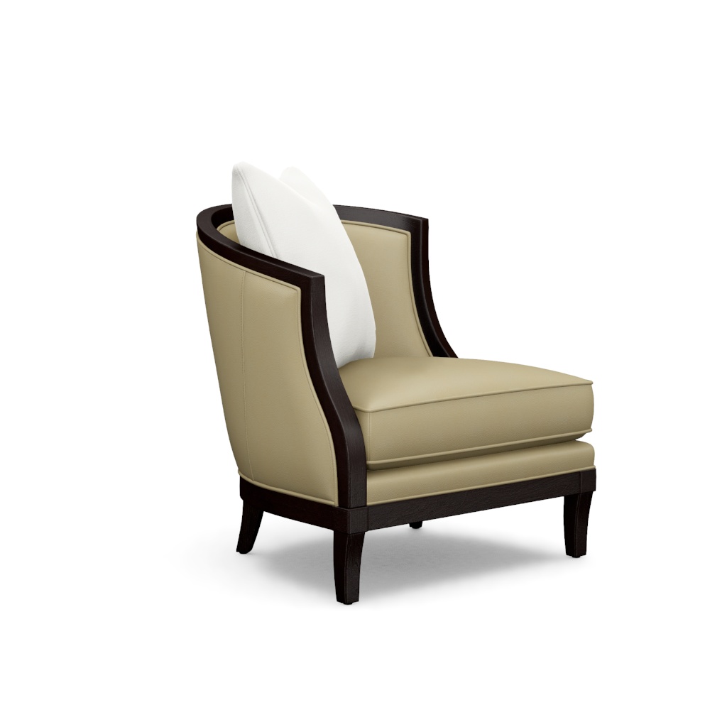 Garland Left Arm Facing Leather Chair – View at 350°