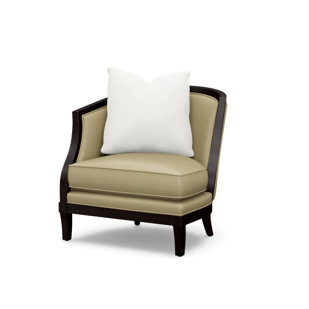 Garland Left Arm Facing Leather Chair – View at 60°