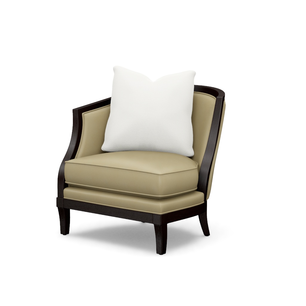 Garland Left Arm Facing Leather Chair – View at 70°