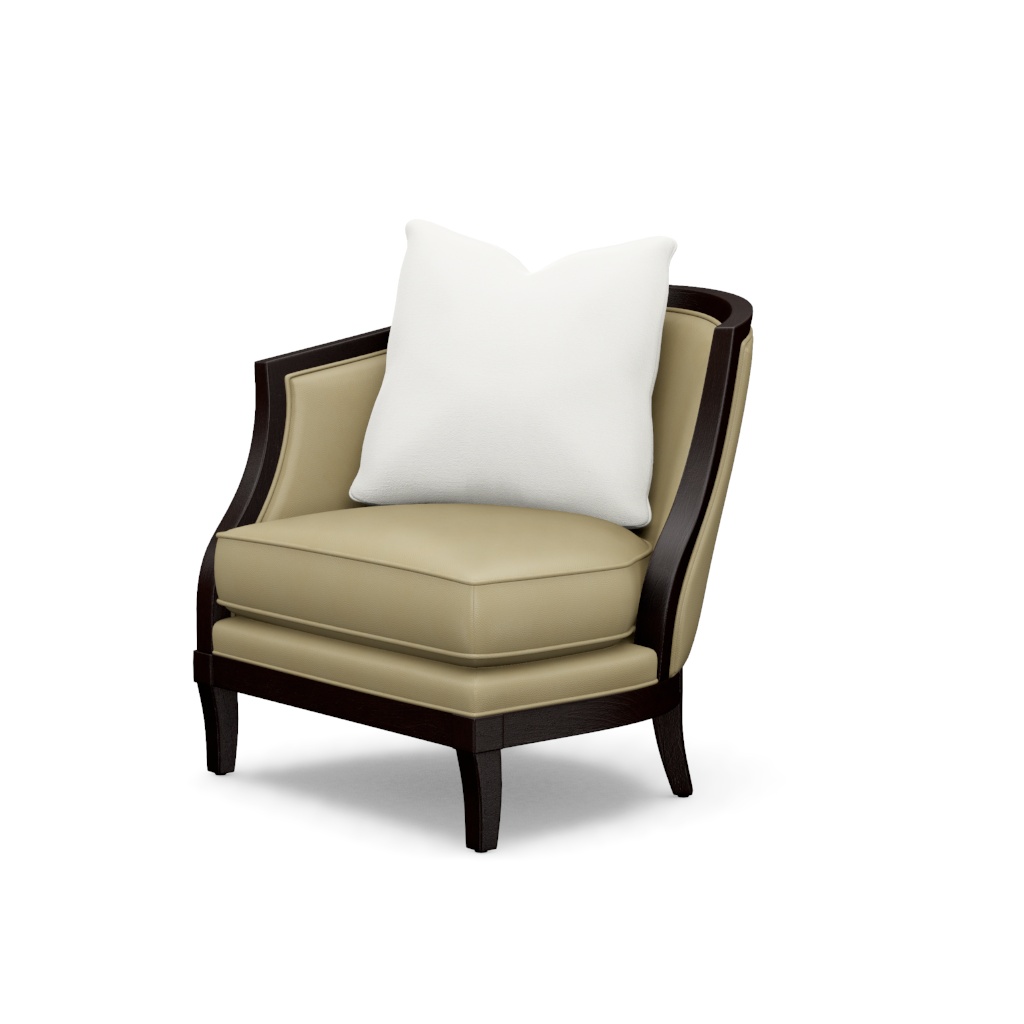 Garland Left Arm Facing Leather Chair – View at 80°