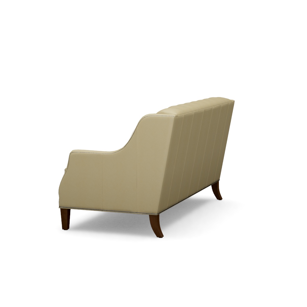 Sloane Leather Settee – View at 140°