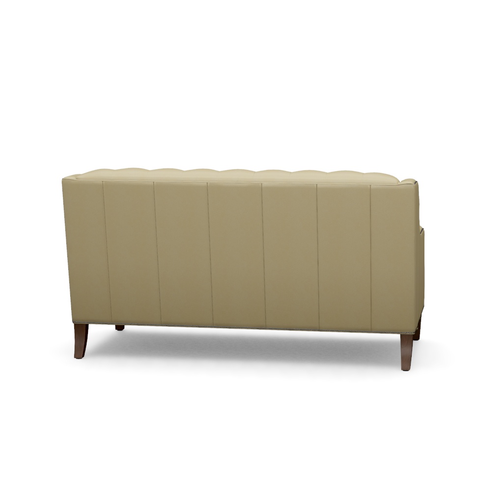 Sloane Leather Settee – View at 220°