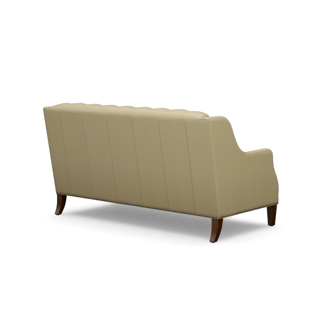 Sloane Leather Settee – View at 250°