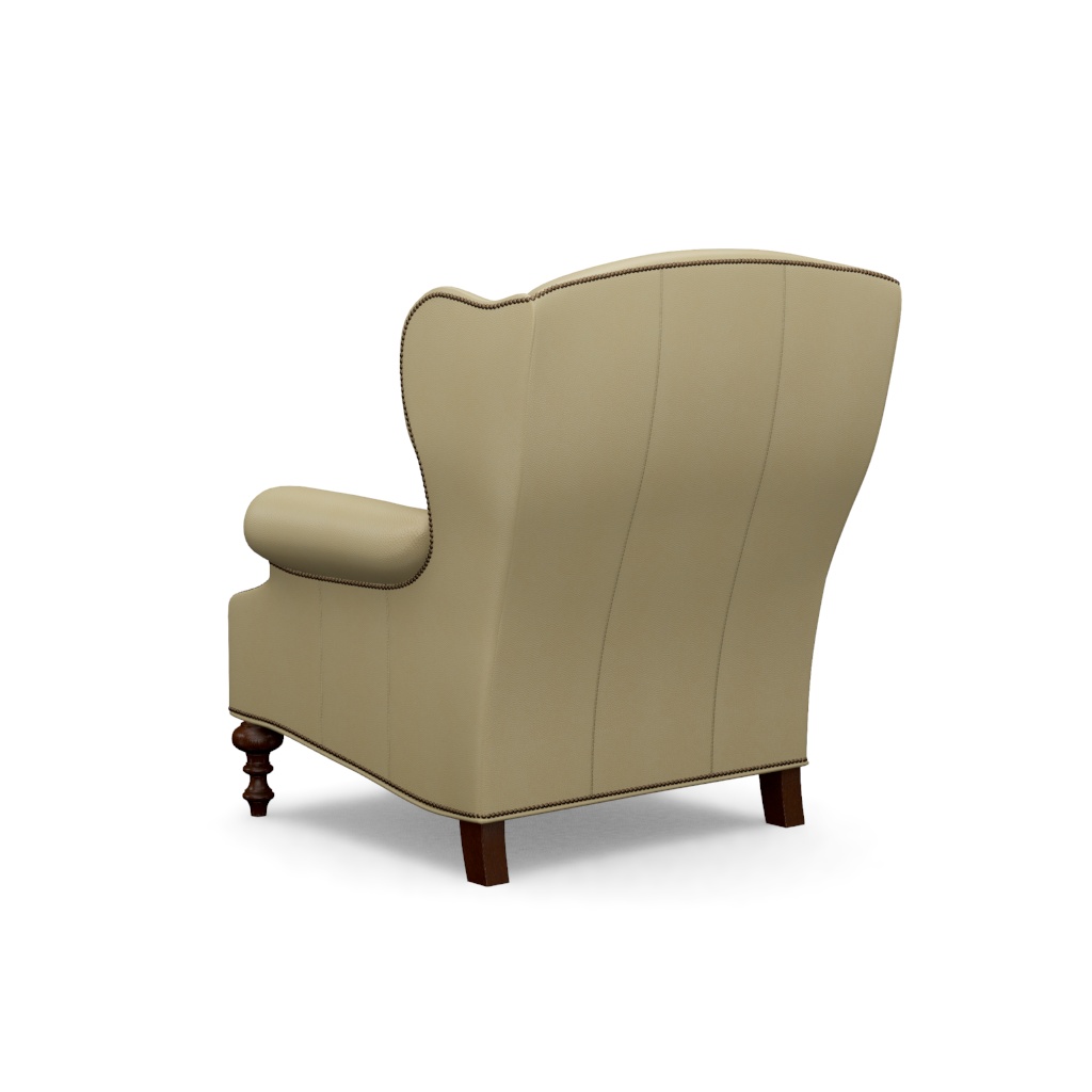 Wells Leather Wing Chair – View at 170°