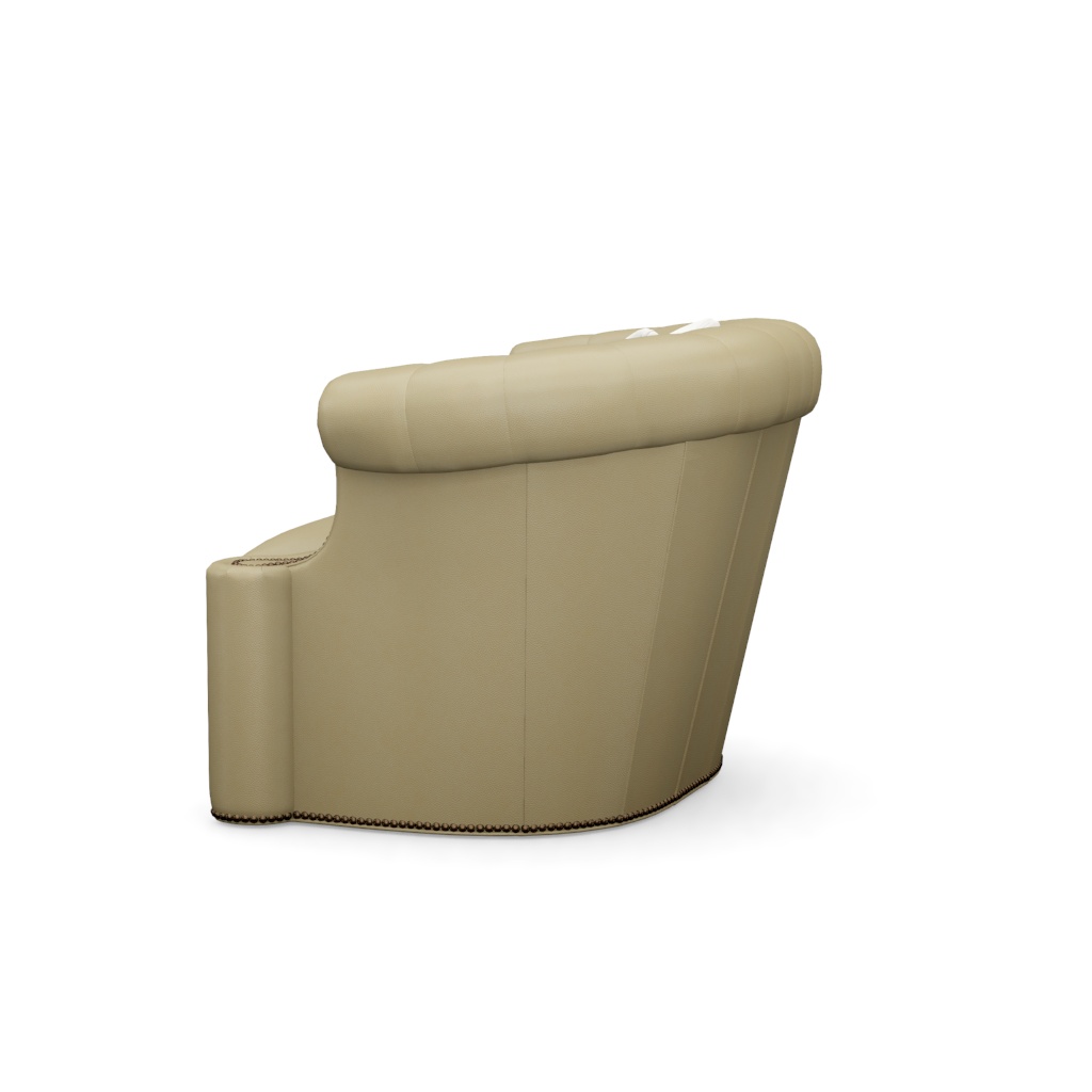 Feroni Leather Swivel Chair – View at 140°