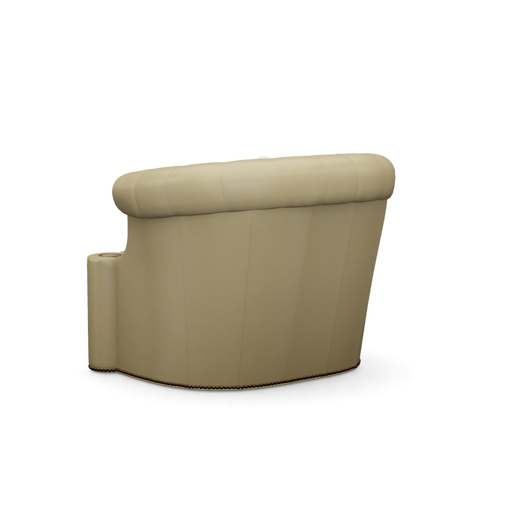 Feroni Leather Swivel Chair – View at 170°