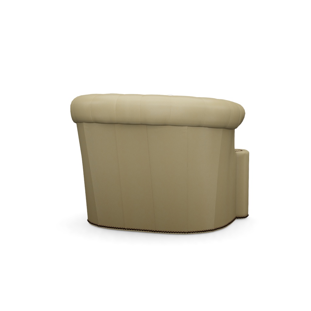 Feroni Leather Swivel Chair – View at 230°