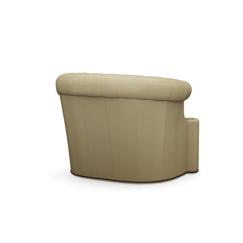 Feroni Leather Swivel Chair – View at 240°