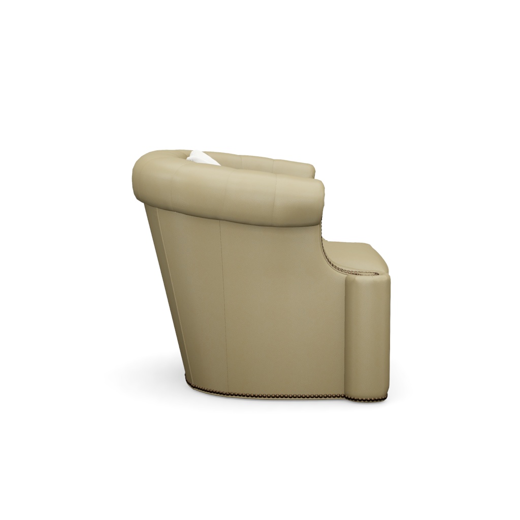Feroni Leather Swivel Chair – View at 300°