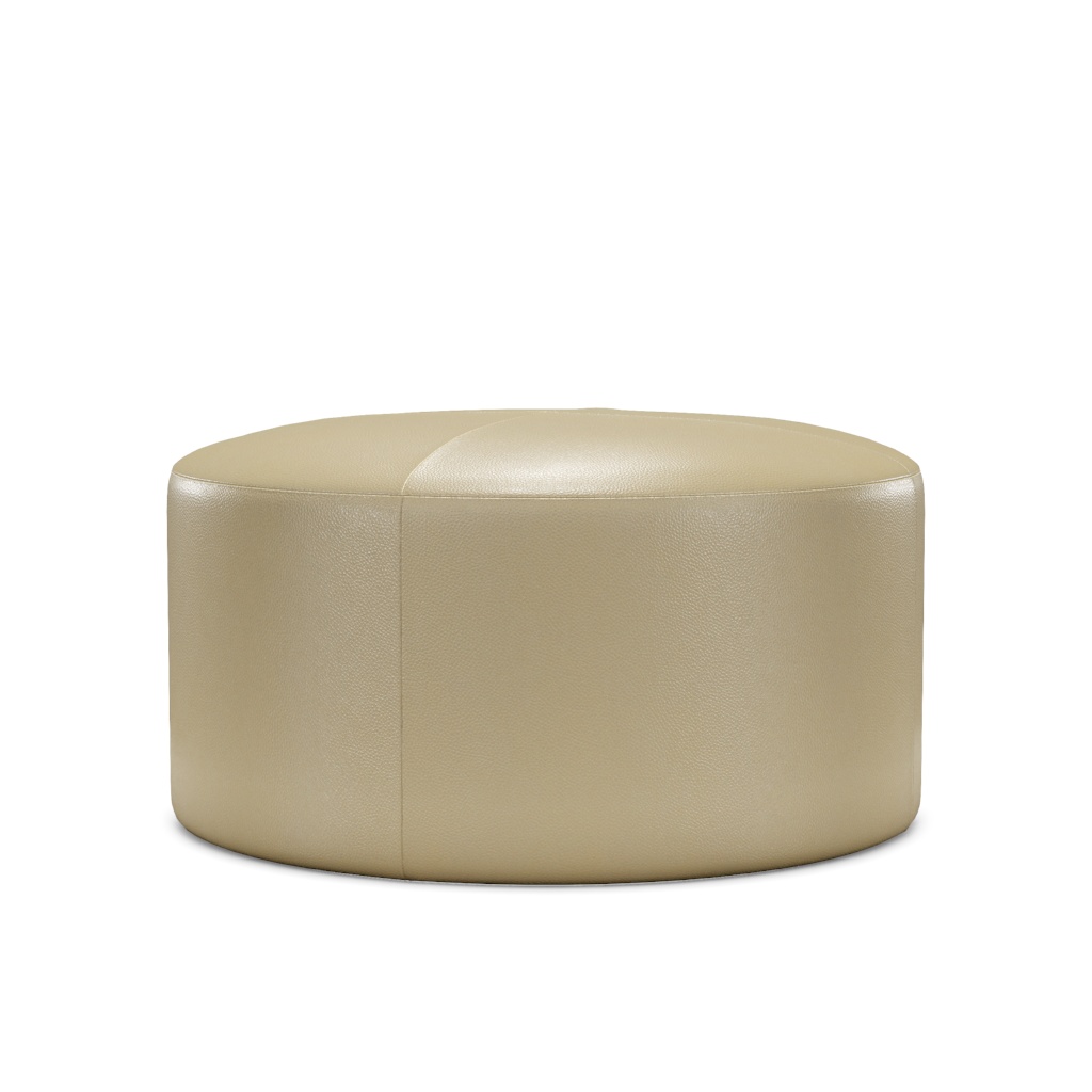 Rendova Leather Ottoman – View at 140°