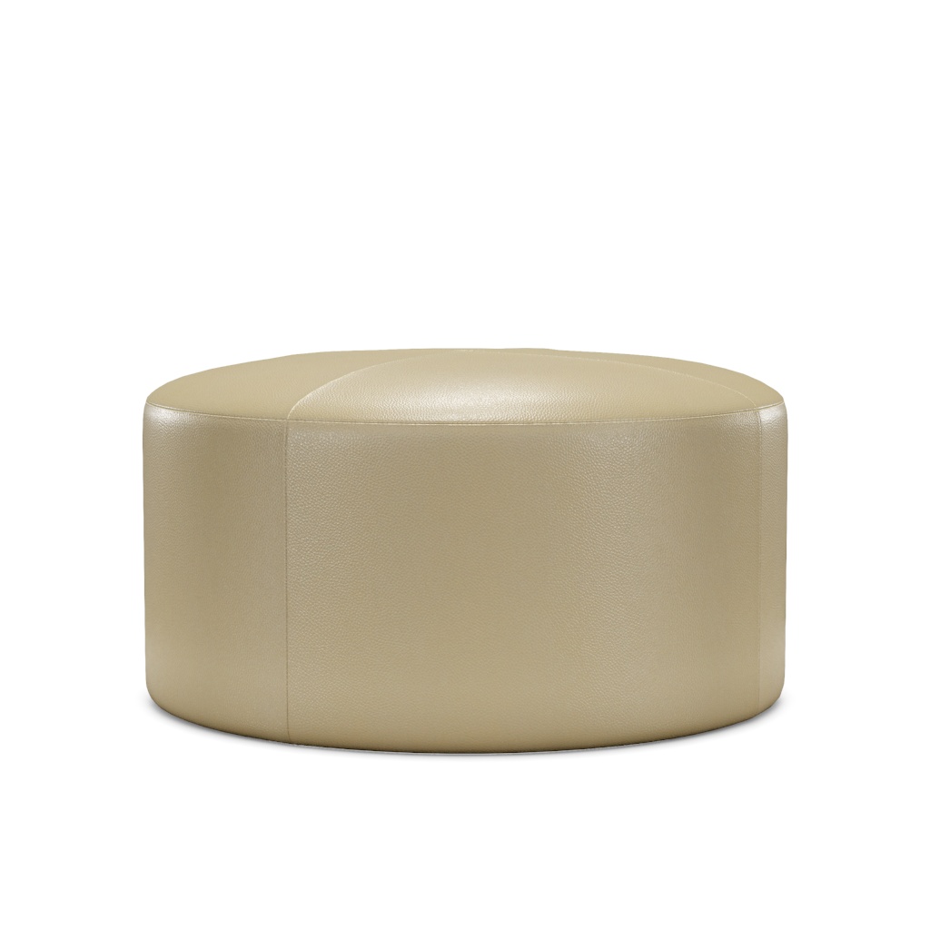 Rendova Leather Ottoman – View at 60°