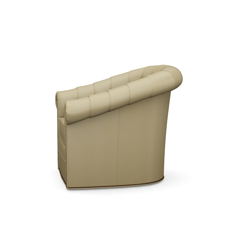 Robinson Leather Swivel Chair – View at 110°
