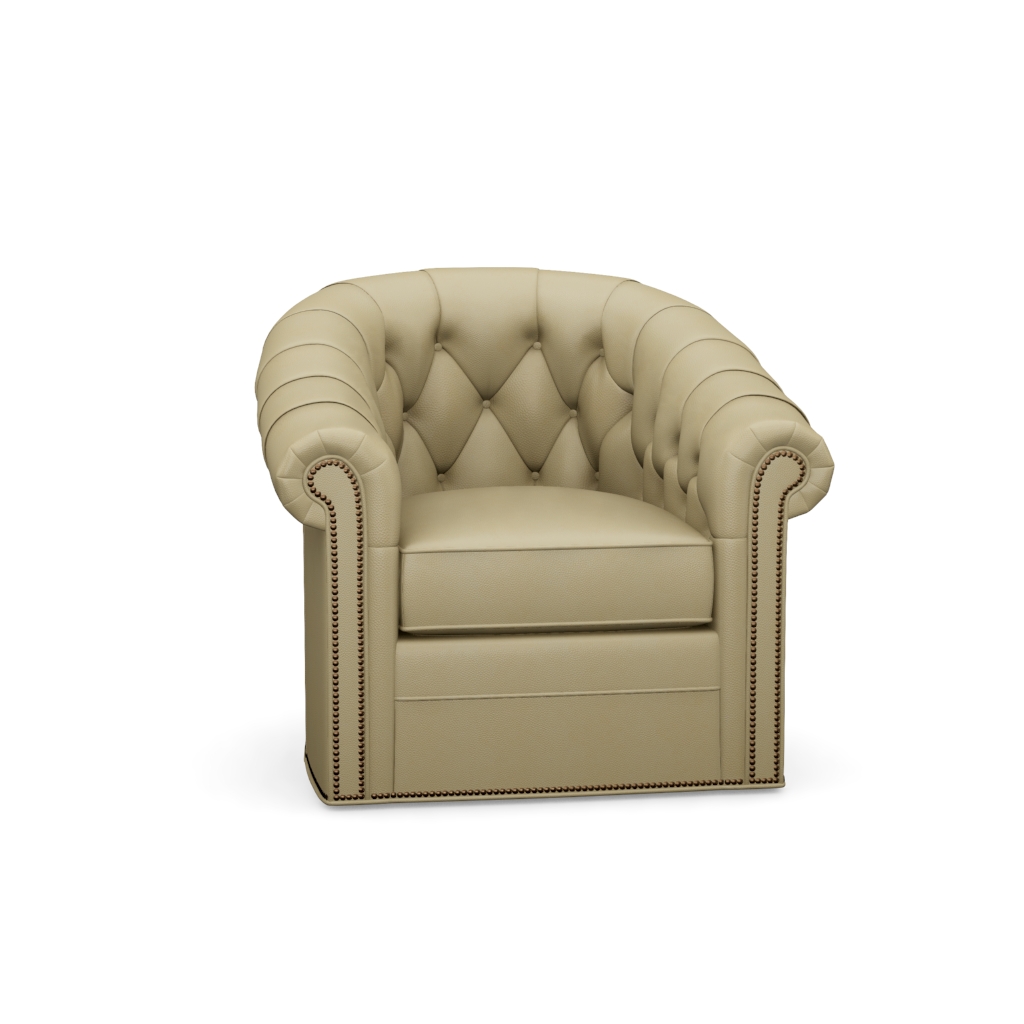 Robinson Leather Swivel Chair – View at 20°