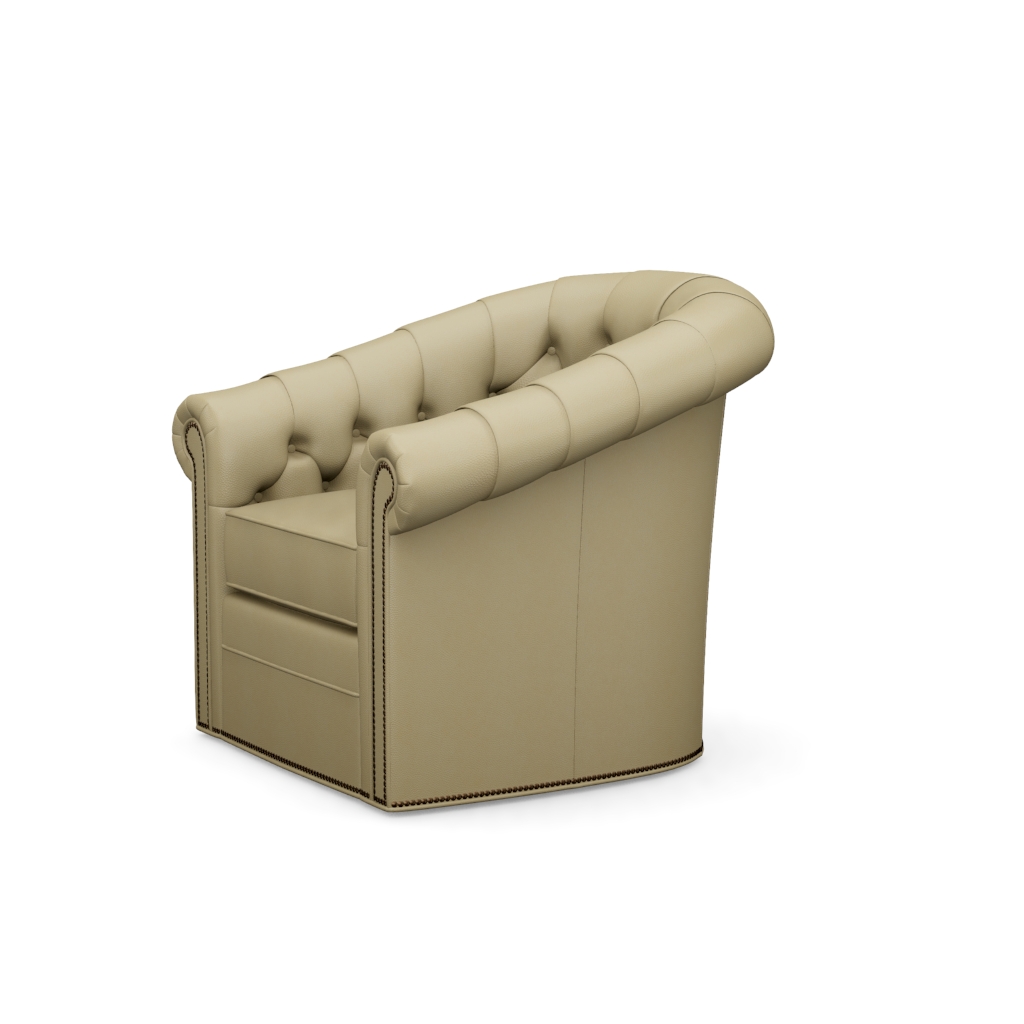 Robinson Leather Swivel Chair – View at 90°