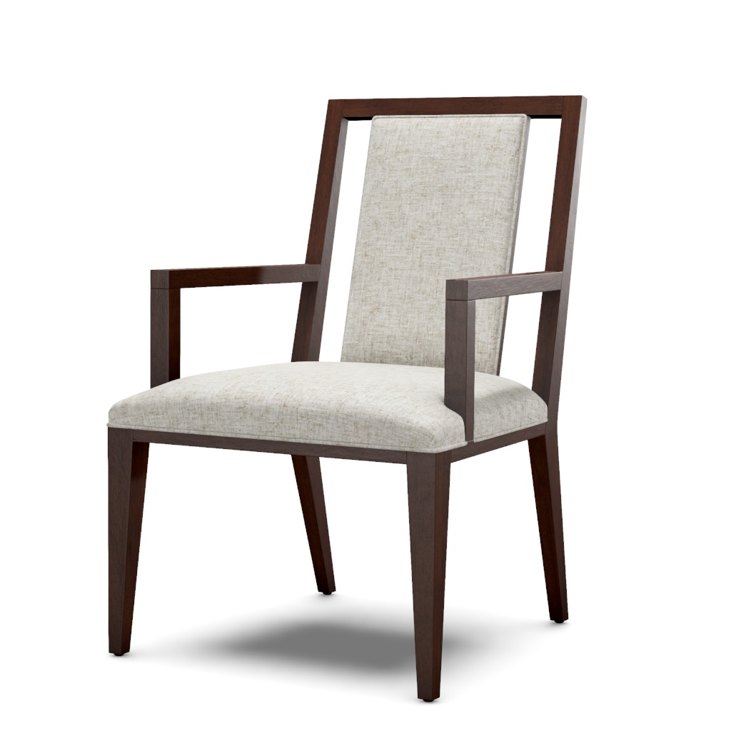 Boswell Upholstered Arm Chair – View at 60°
