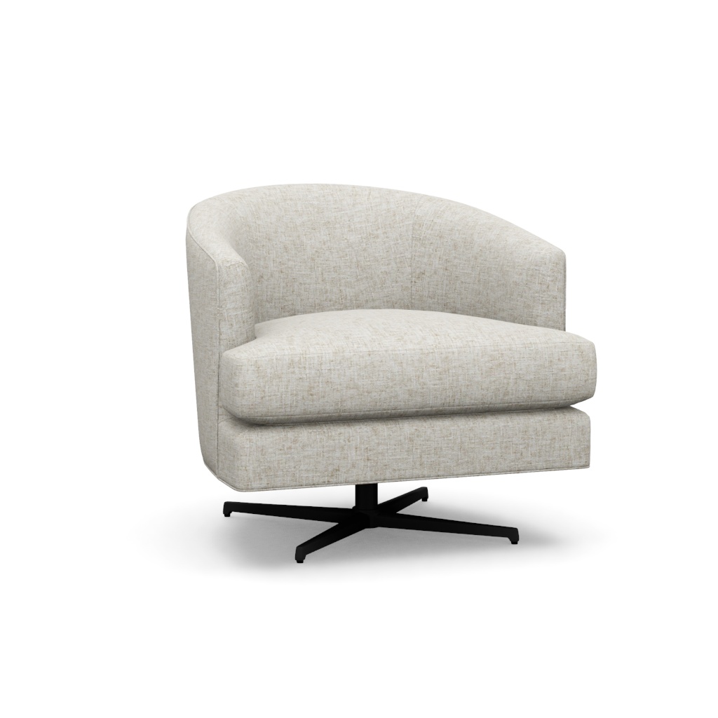 Graves Swivel Chair (Charcoal) – View at 10°