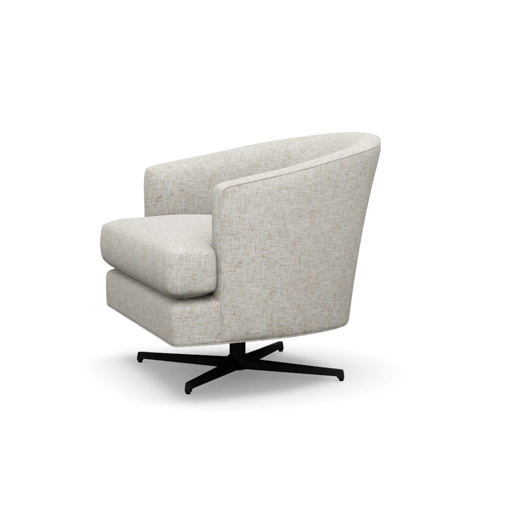 Graves Swivel Chair (Charcoal) – View at 100°