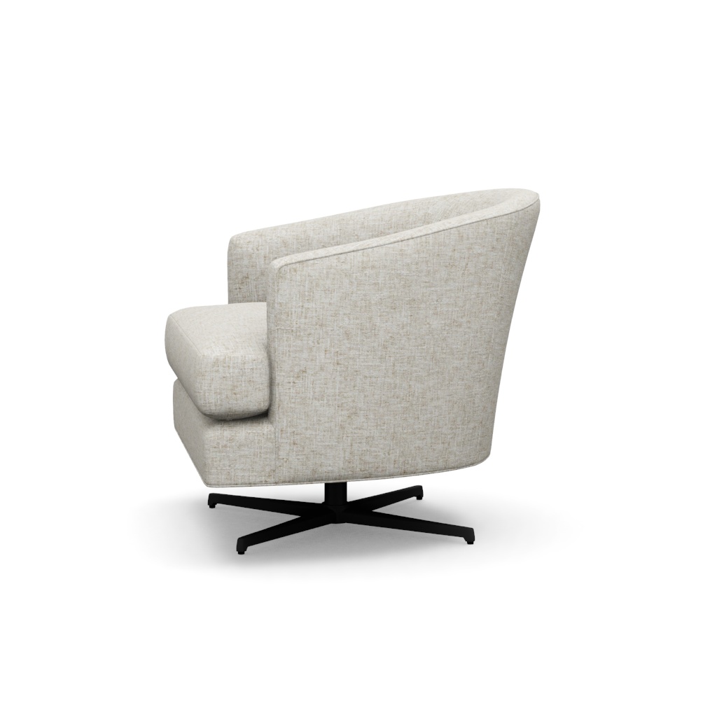 Graves Swivel Chair (Charcoal) – View at 110°