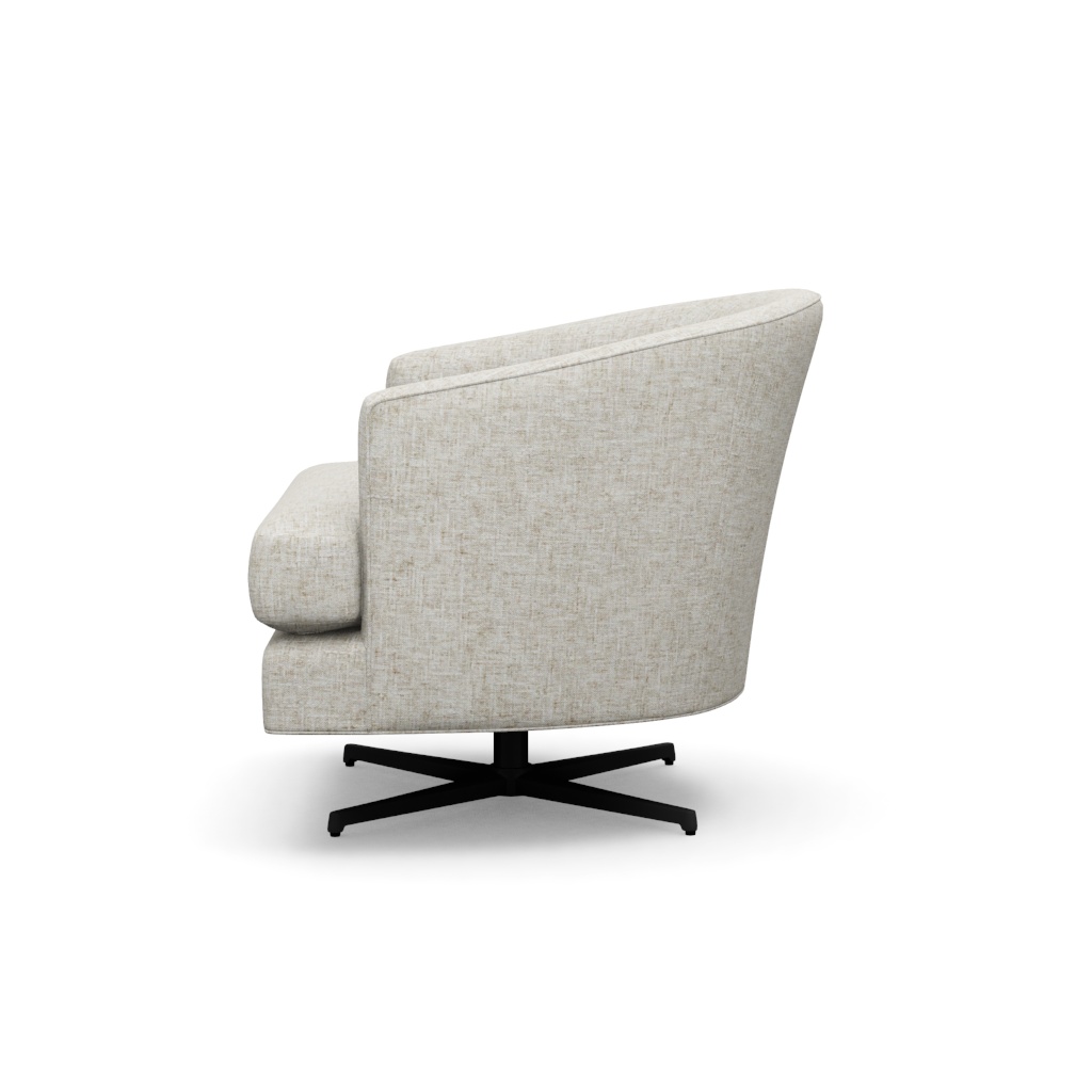 Graves Swivel Chair (Charcoal) – View at 120°