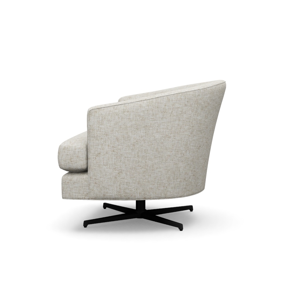 Graves Swivel Chair (Charcoal) – View at 130°