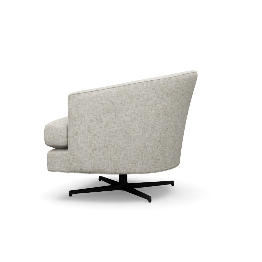 Graves Swivel Chair (Charcoal) – View at 140°