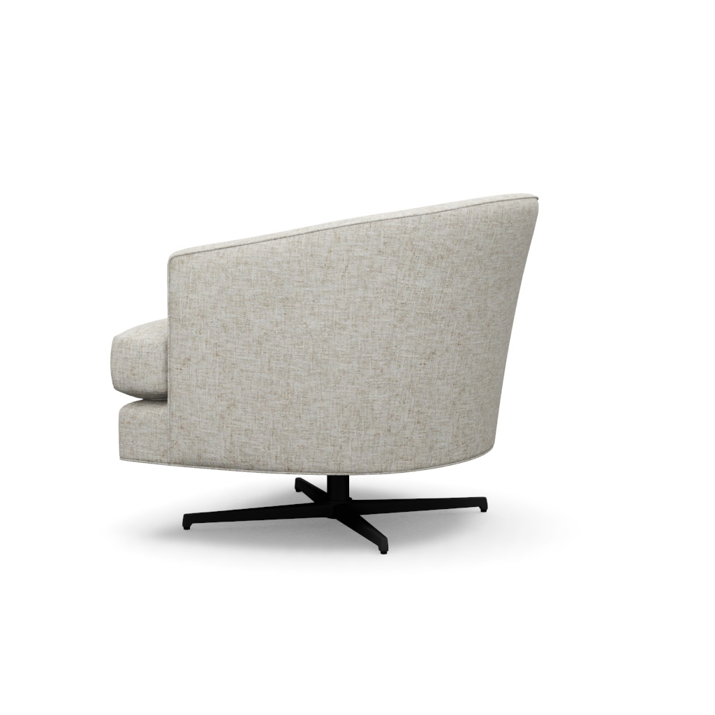 Graves Swivel Chair (Charcoal) – View at 150°