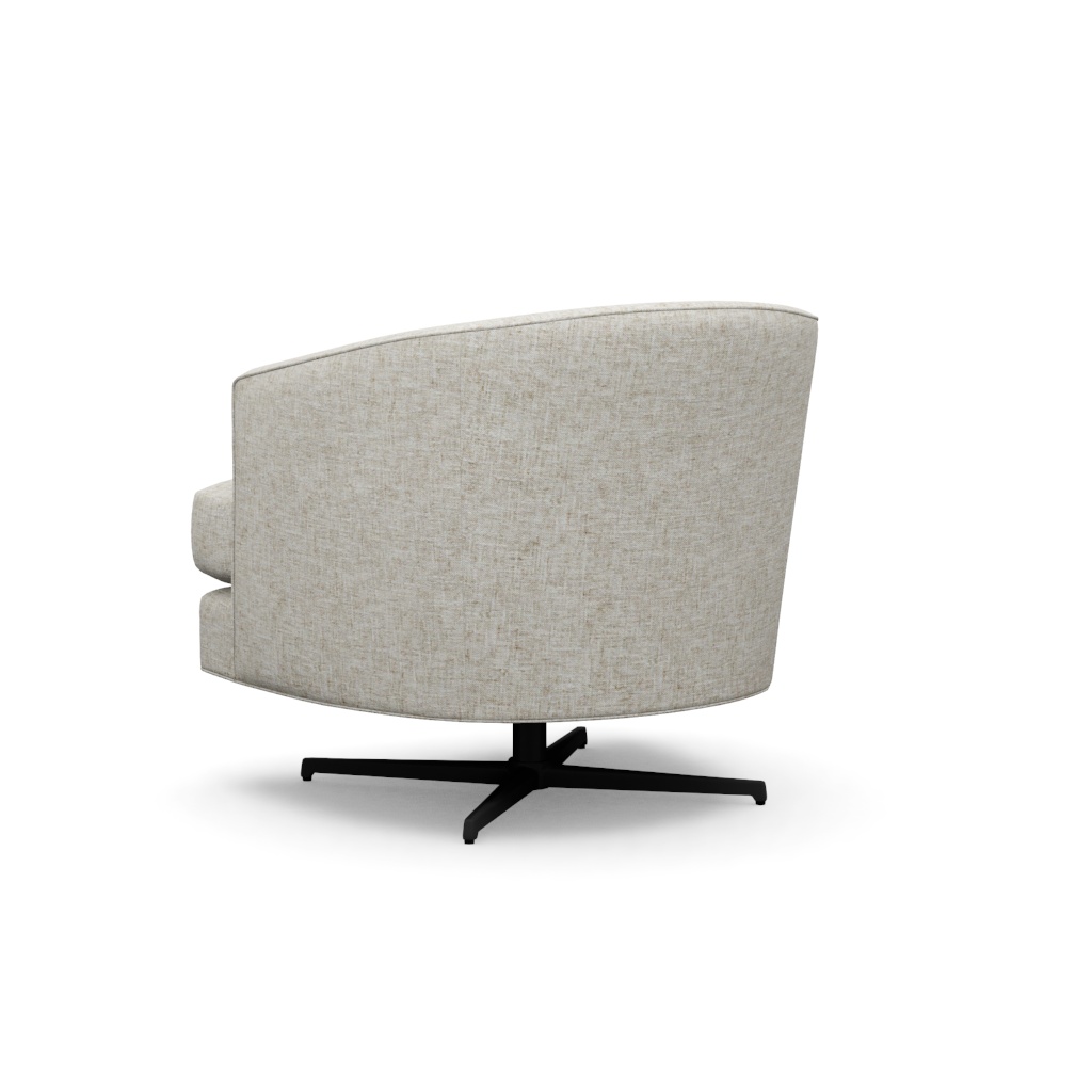 Graves Swivel Chair (Charcoal) – View at 180°
